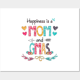 Happiness Is A Mom And Gmas Wildflower Happy Mother's Day Posters and Art